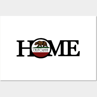 HOME California (long) Black Ink Posters and Art